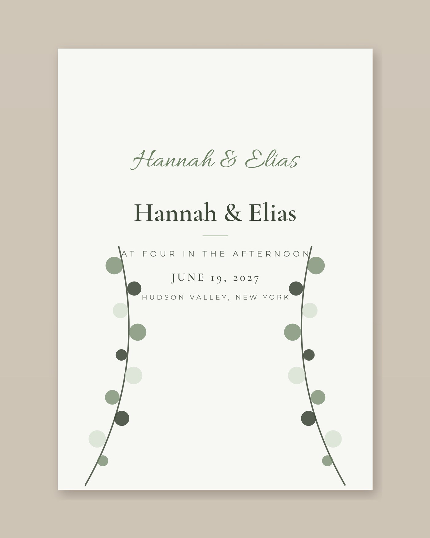 Eucalyptus greenery invitation suite preview