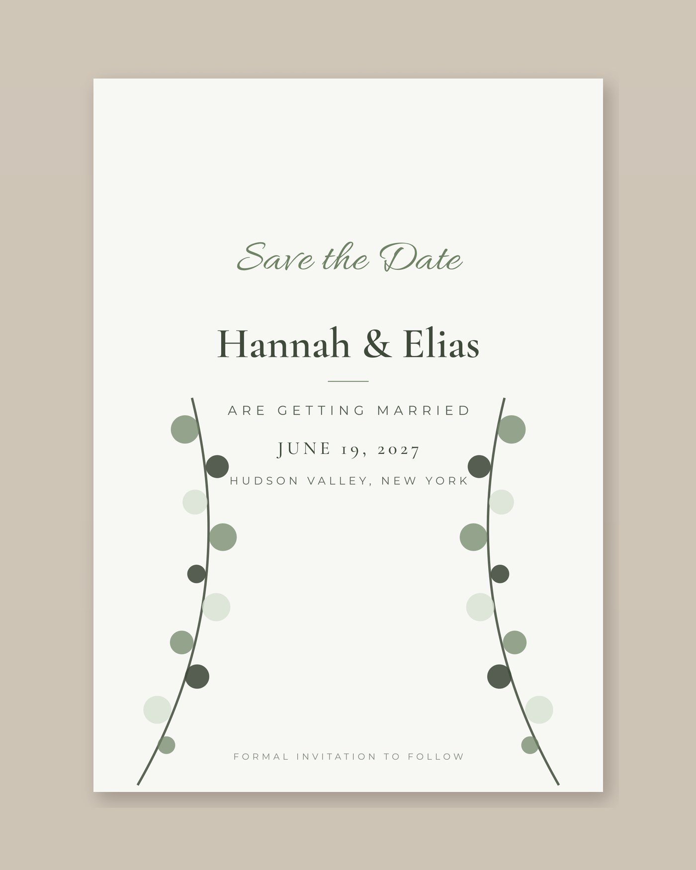 Eucalyptus greenery save the date preview