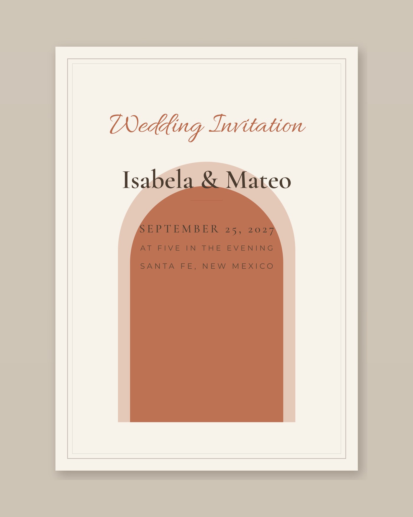 Terracotta full invitation suite preview